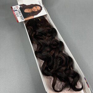 14” SOL Curly Body #1B/33 Black & Auburn SOL Synthetic Blend Hair Extensions